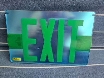 Green exit sign