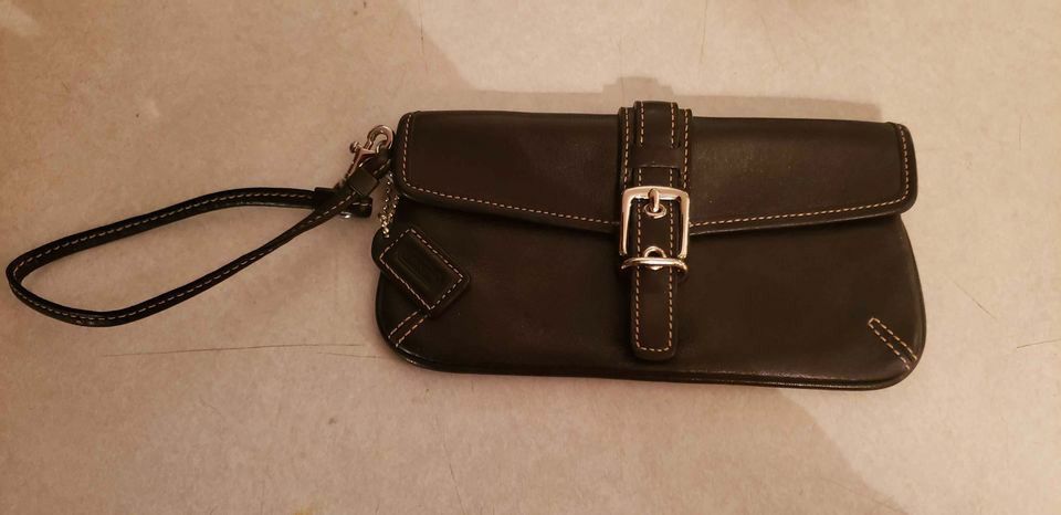 Coach Leather Wristlet . . . Awesome Gift 