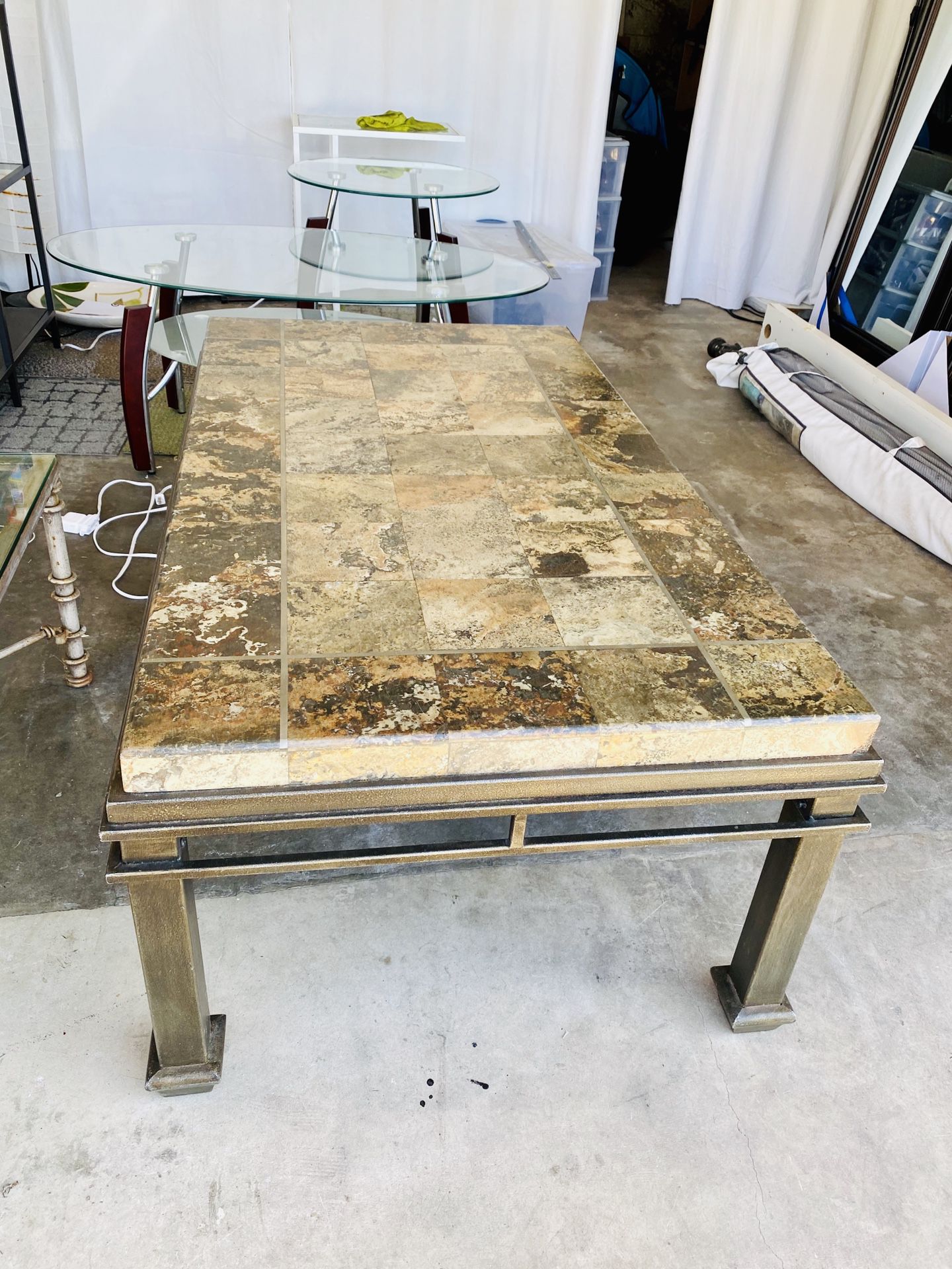 Solid Beautiful Stone Coffee Table. (Indoor or Outdoor use)