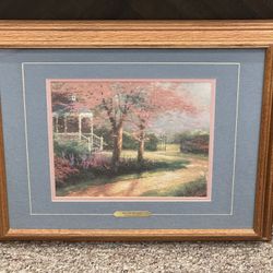 Thomas Kinkade "Morning Dogwood" Double-Matted and Framed Print