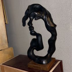 Vintage Modern Abstract Midcentury Surreal Sculpture “ Portrait Of A Woman “ C 1979