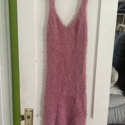 Pink Fuzzy Dress Forever 21 Size Small