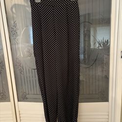 Flowy, polkadot pants size medium