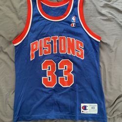 Vintage Detroit Pistons Champion Jersey Size 40 Medium