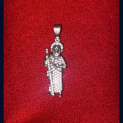 San Judas Silver Pendent 