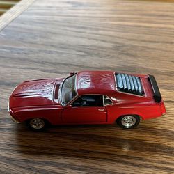 Metal toy car 1970 Ford Mustang Boss Red 302 5”