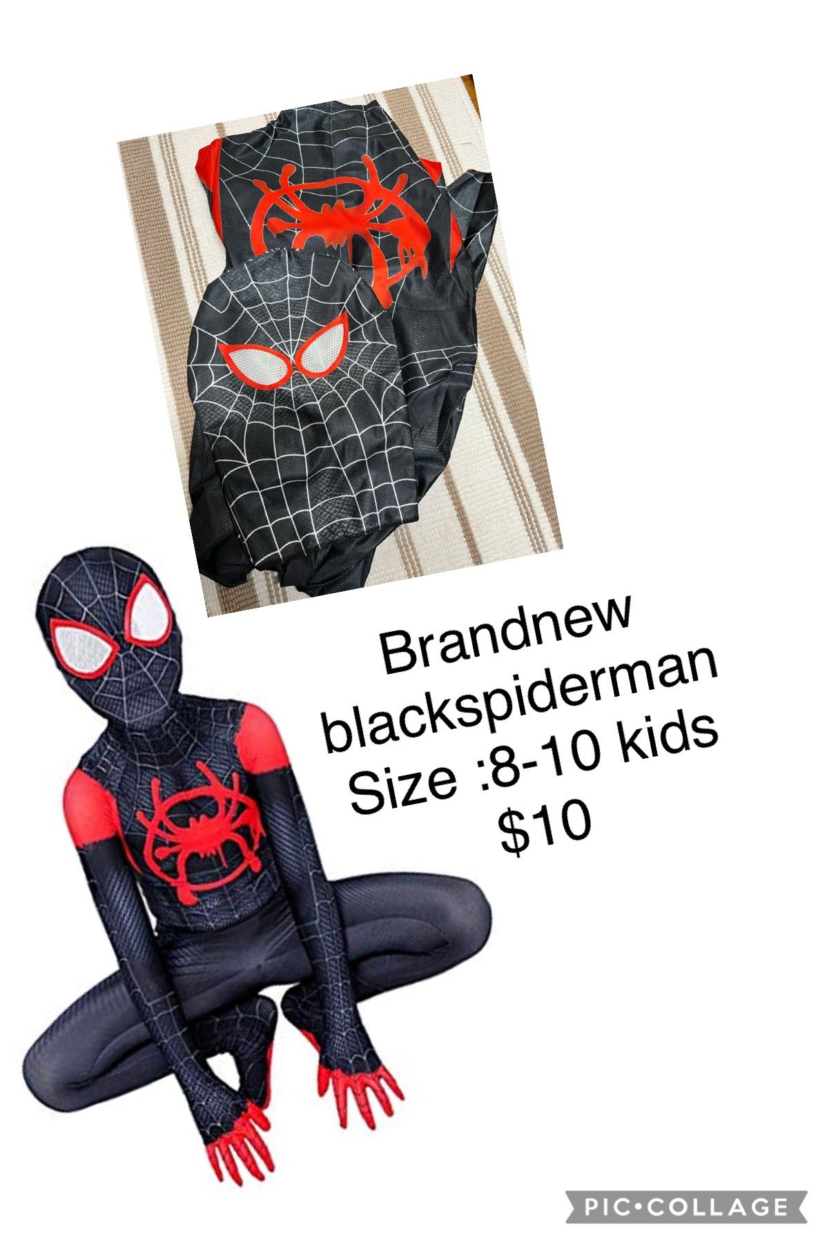 Brandnew Black Spiderman Costume