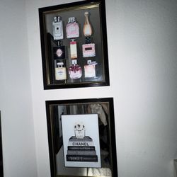 Elegant Fashion Perfume Wall Art – Framed (4-Piece Set)