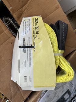 💪 30 ft Heavy-Duty Recovery Strap w/ Loop Ends – 30,000 lb Break Strength – Set of 3 Available