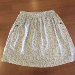 MNG BY MANGO blue floral  full skirt