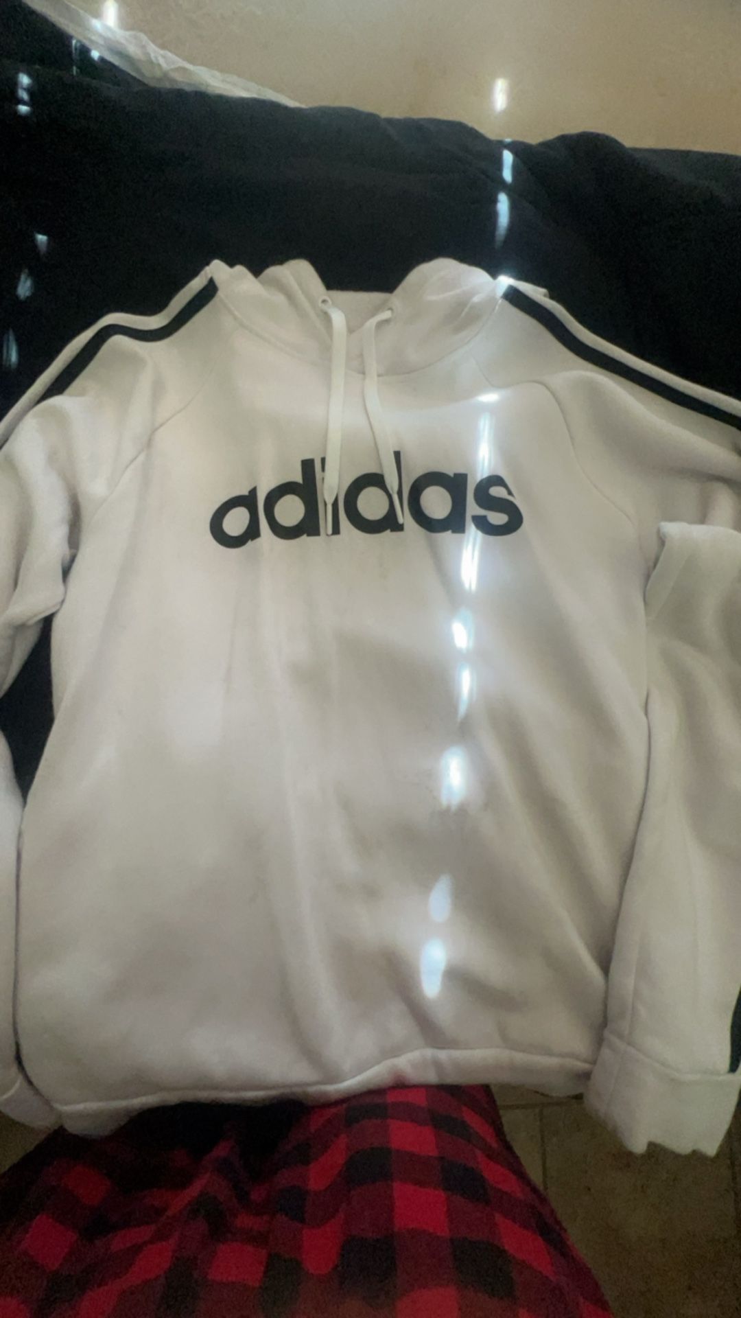 White Adidas Hoodie 
