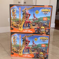 *New* Rubble & Crew, Bark Yard Crane Tower Playset with Action Figure
