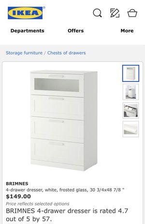 Ikea Brimnes 4 Drawer Dresser For Sale In New York Ny Offerup