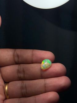 4.8 Ct Natural Ethiopian Opal Oval Cabochon Multi Fire Loose Gemstone