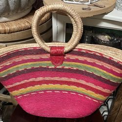 Summer Straw Beach Bag 