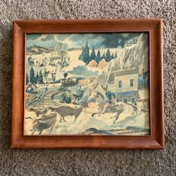 Original Artwork Watercolor by Aldren A Watson “Frontier Days”