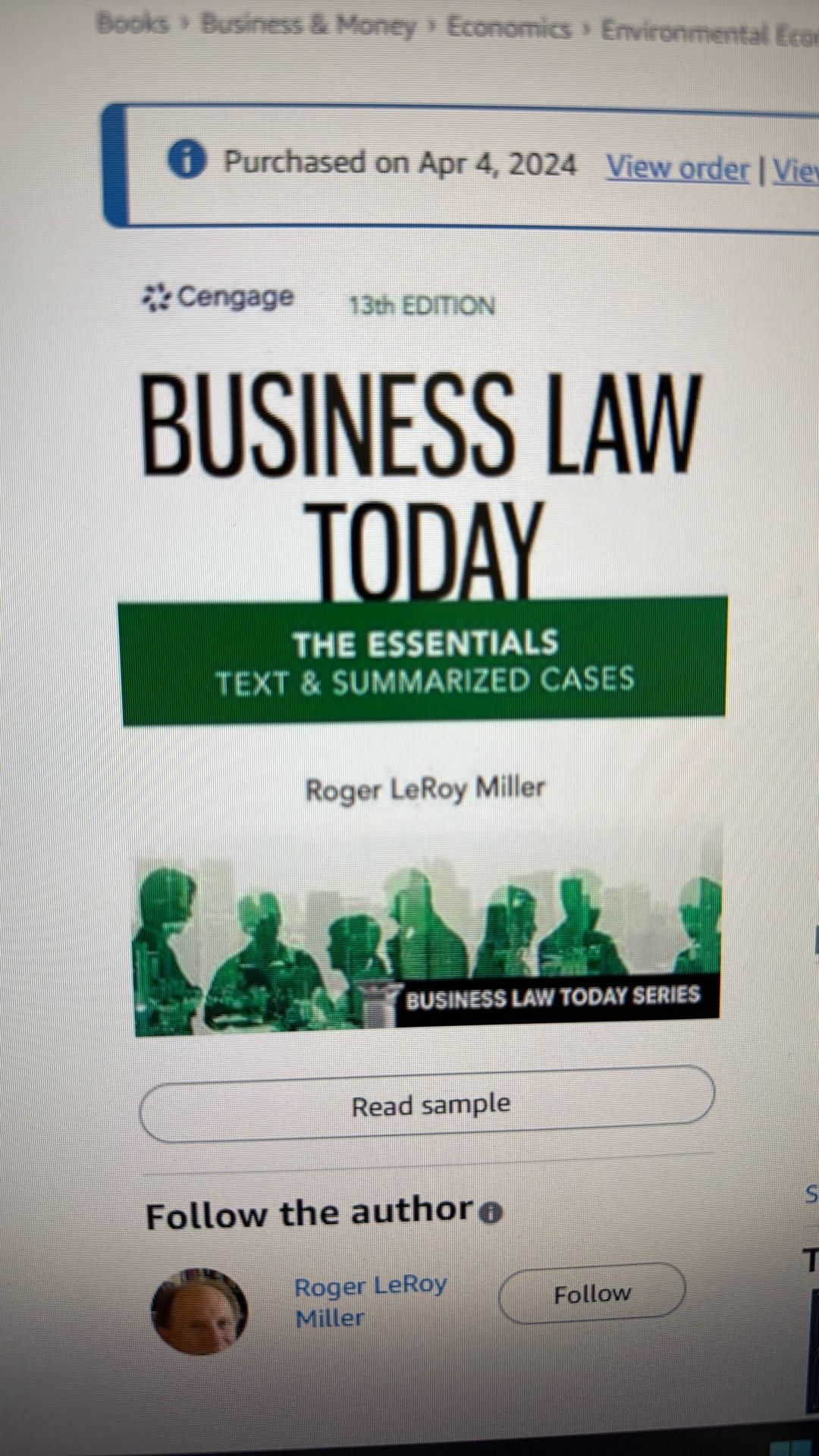 Business Law Today- Book 13th Edition