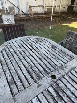 Outdoor 13 Piece Metal And Wood Furniture Set 