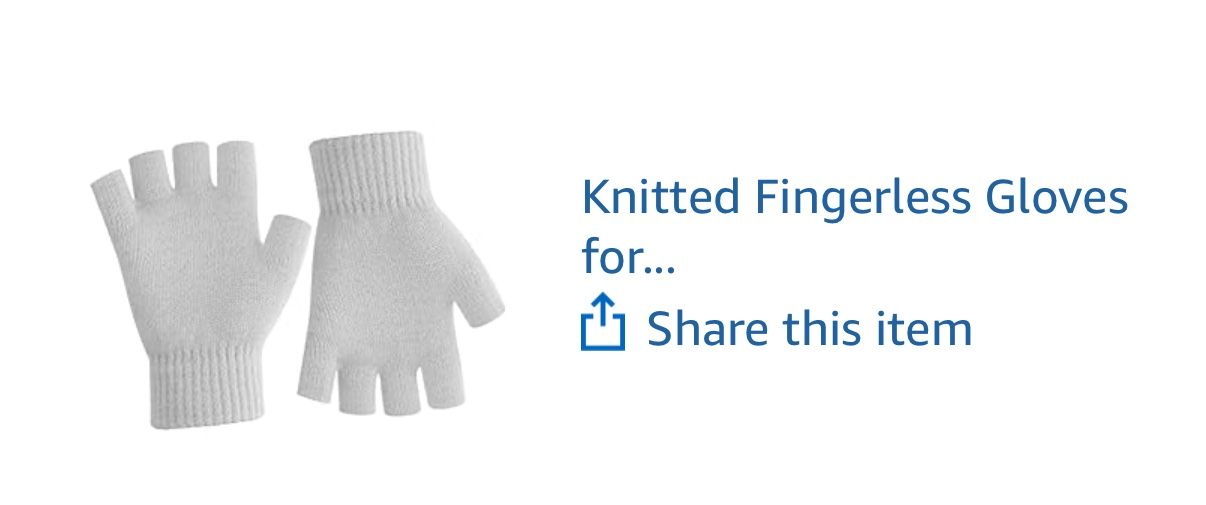 Light Gray Fingerless Gloves