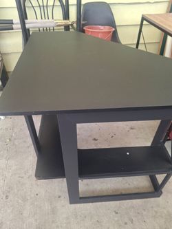 Black office desk
