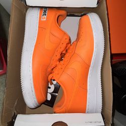 Orange Air Force 1s Sz 8