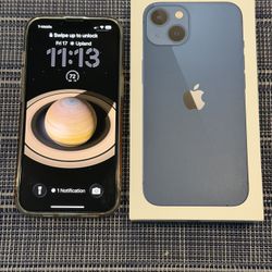Unlocked iPhone 13 128 GB in Blue (T-Mobile, AT&T, etc)