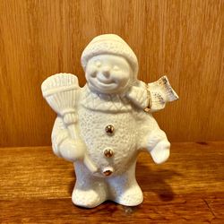 Lenox Porcelain CHRISTMAS FROSTY SNOWMAN WITH BROOM Figurine Retired HTF
