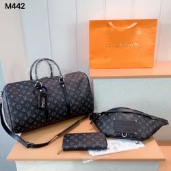 Set Men's Travel Bag/ Gym Bag With Wallet And Belt Bag