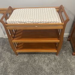 Light Brown Changing Table w/ Mattress