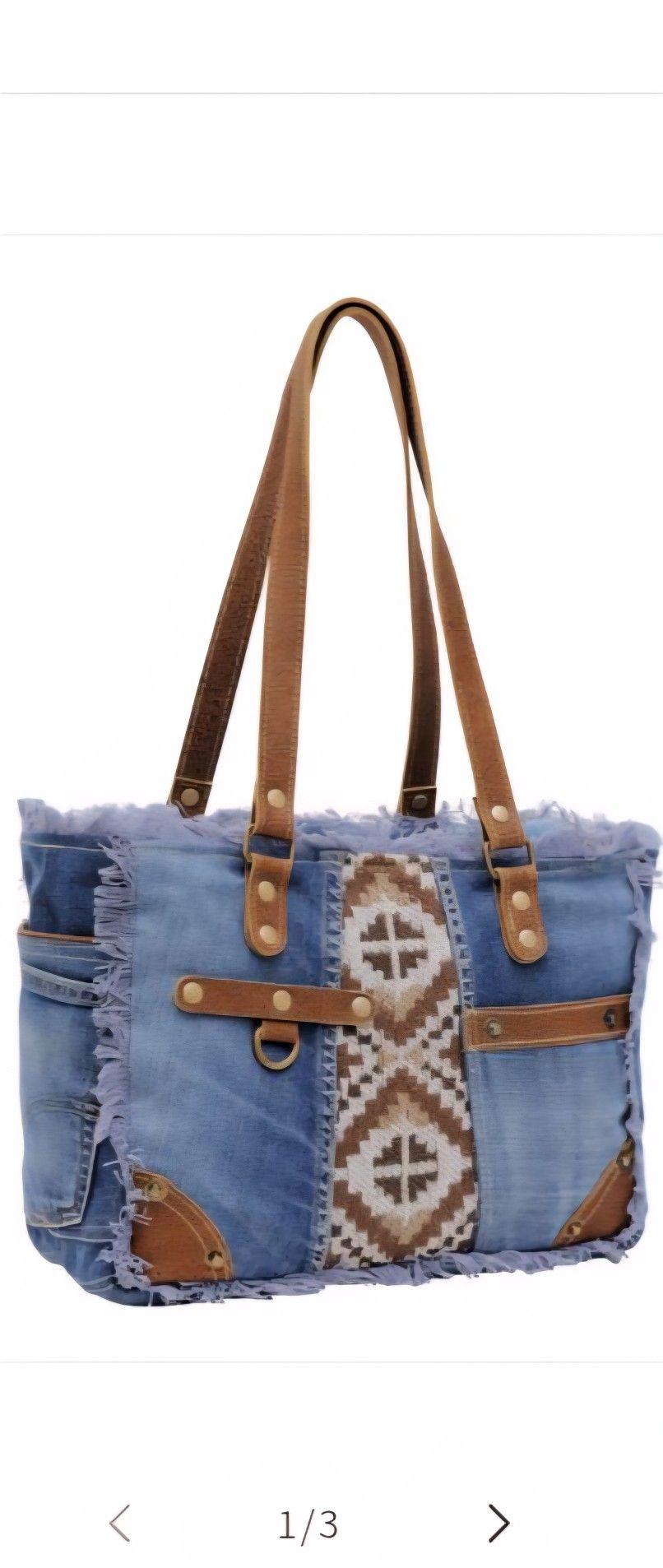 Myra Denim Tote Bag