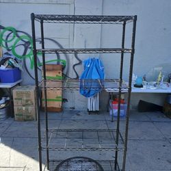 Metal shelf rack