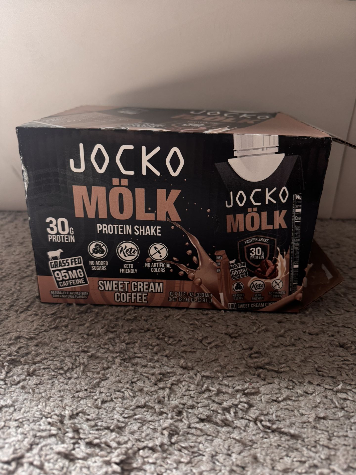 Jocko Molk Protein shakes, sweet cream coffee, 11 count