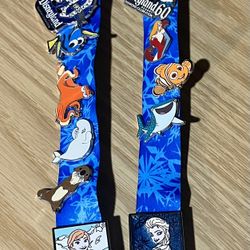 Disney Pins And Lanyard 