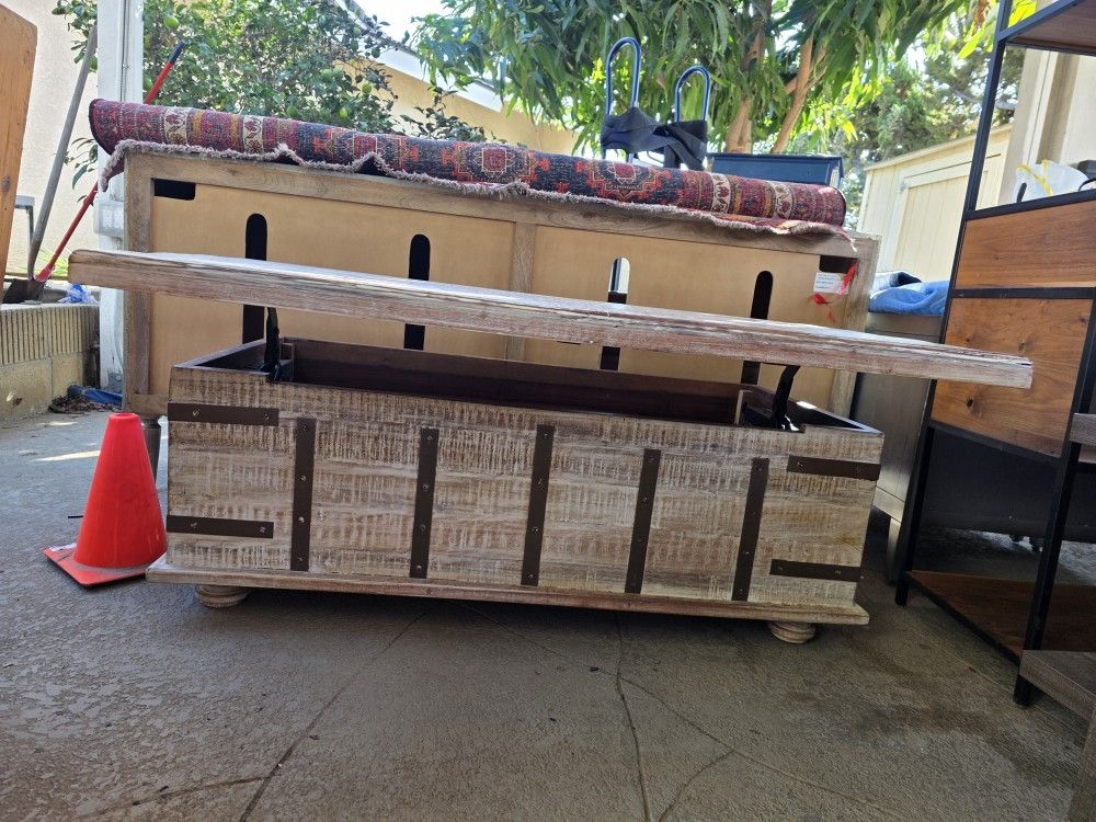 Pottery Barn Kaplan Trunk & Coffee Table (Like New) 