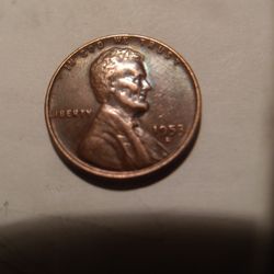 1953d Wheat Penny.