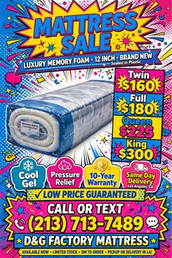 Luxury  memory foam Queen size 12” New mattress in a plastic sealed.       Venta de colchones  Hablamos Español  ☎️📲call or Tex (213)713-74-89   Habl