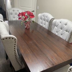 Din Table With Six Chairs And  Coffee Table