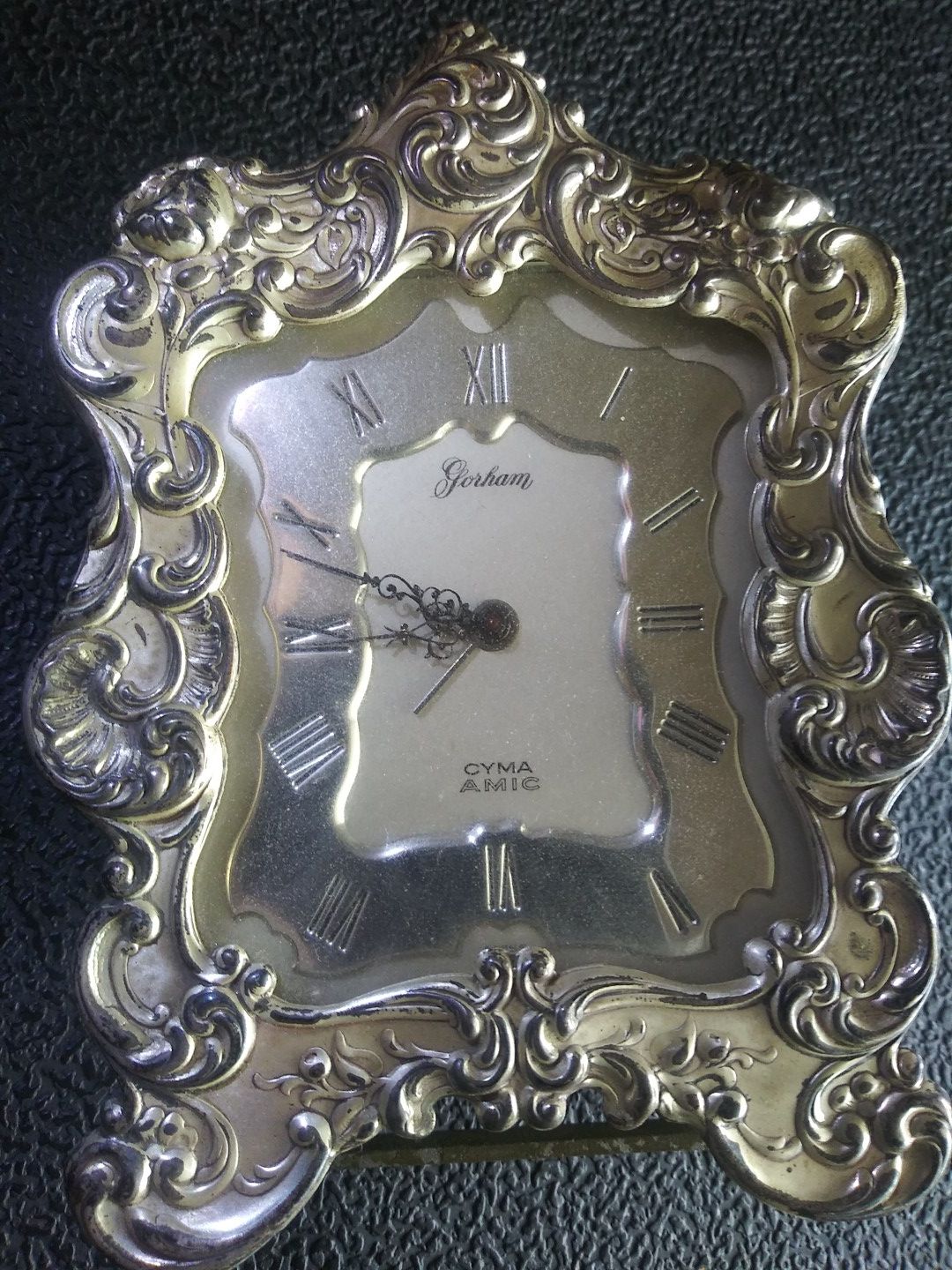 Gorham Sterling silver clock