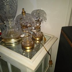 Two Mini Mini Crystal Lamps