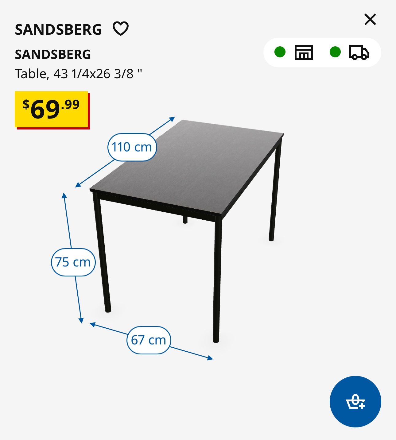 NWT IKEA Kitchen Table & End Table