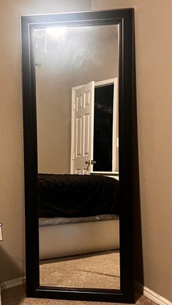 Large Floor Mirror Black Frame