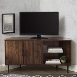 New Mid Century Modern Corner TV Stand - New in the Box