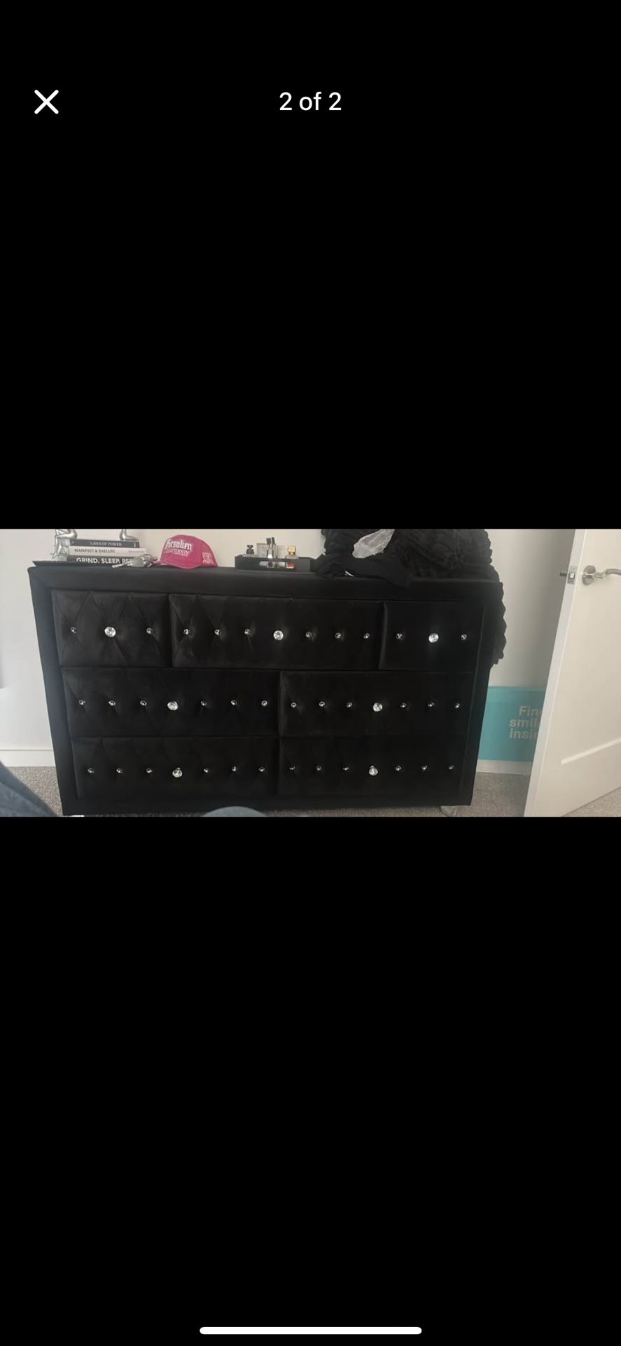 Glam Black Dresser