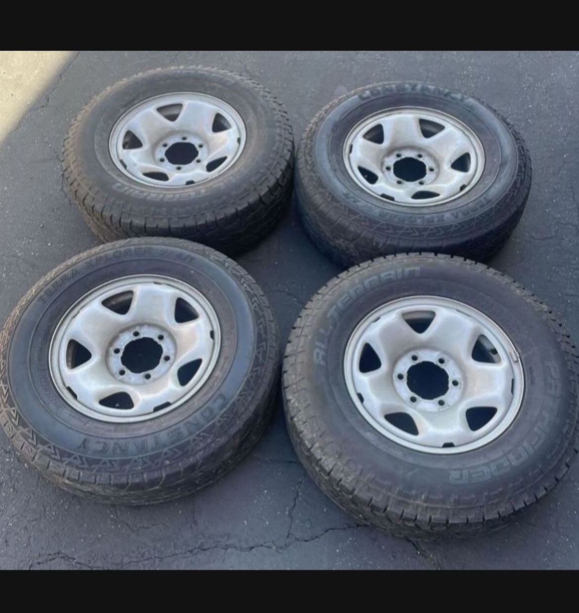 4 - 245/75r16 6x5.5 6x139.7 Tacoma Stock Wheels Rims Good 70% Treads Tires!!!!!