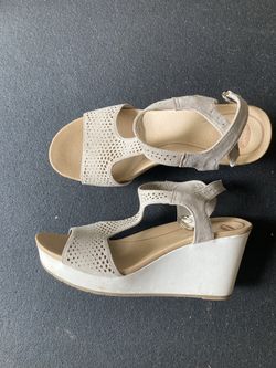Beige Wedge Sandals