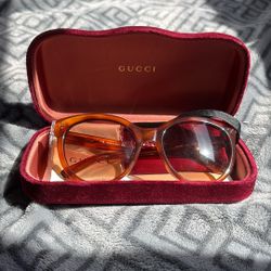 Gucci Oversized Round Sunglasses (Havana / Brown)