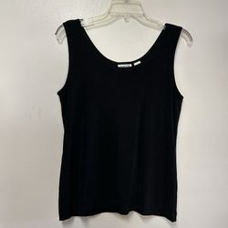 Women’s CHICO’S Travelers Acetate/Spandex, Black Tank Top… Size 2 =  Large/12