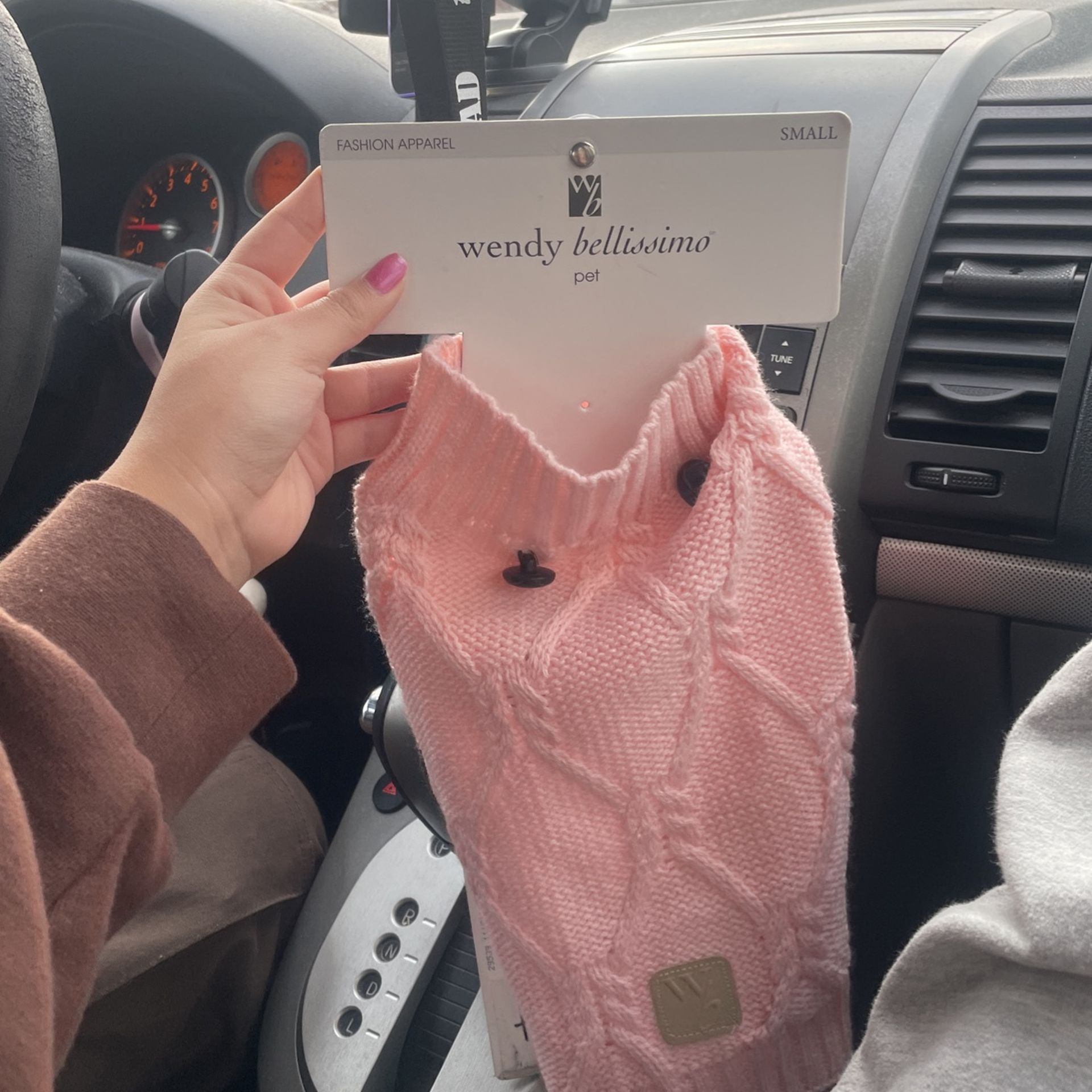 Pink cat sweater