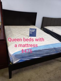 Queen Bed Frame With A Mattress $475
