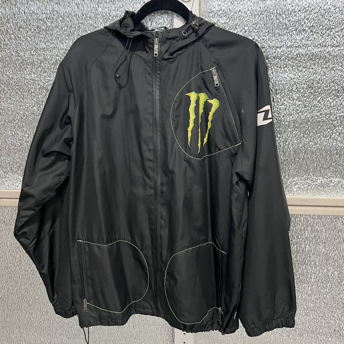 Monster Energy Windbreaker Rain Jacket One 1 Industries for Sale 